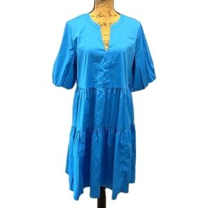 Chico's | Dresses | Nwt Chicos Beaded Linen Blue Dress | Poshmark